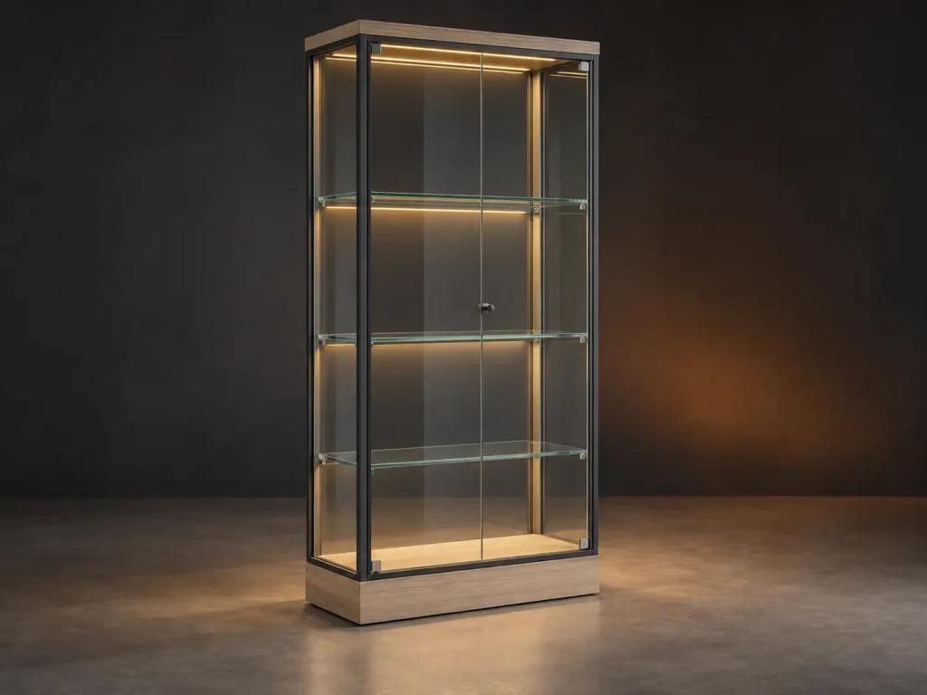 Halo Display Cabinet in the Cartonnex commercial furniture range