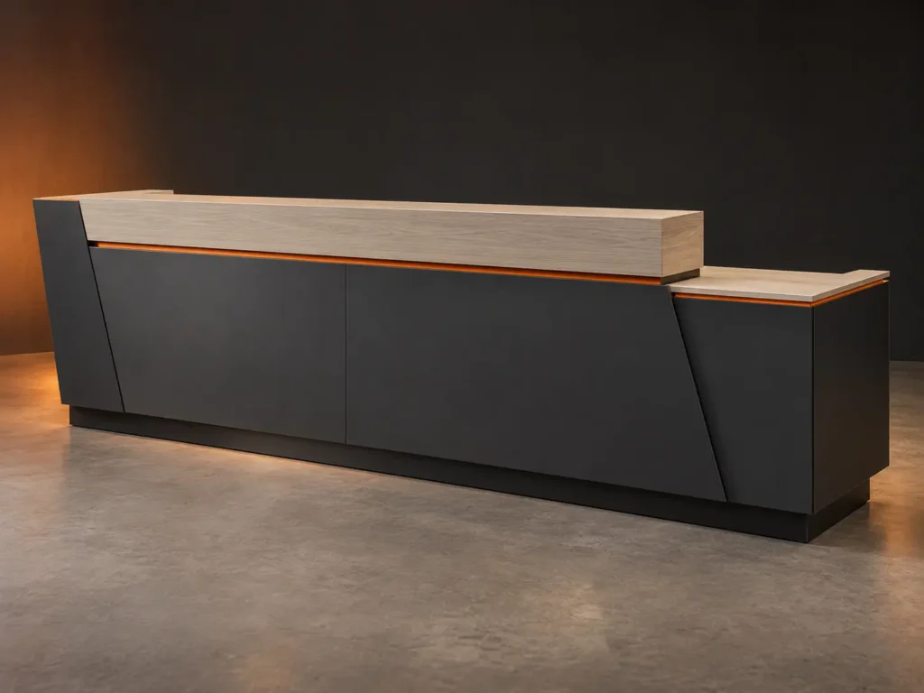 Welcome Reception Desk in the Cartonnex commercial furniture range